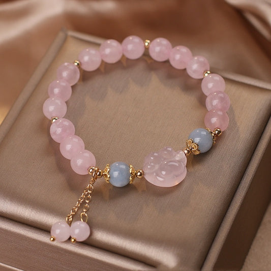 Sweet Pink Crystal - Rose Quartz Bracelet